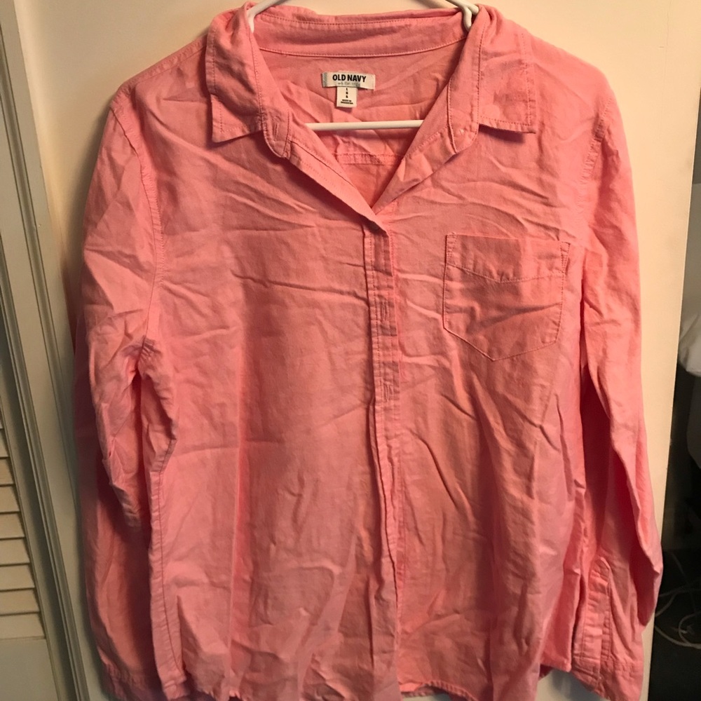 Pink button down